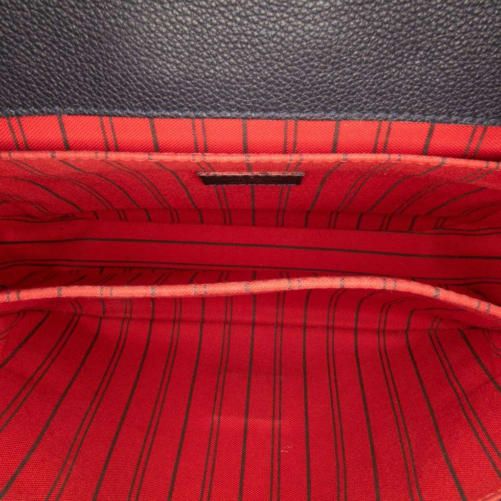 Louis Vuitton Monogram Empreinte Pochette Metis Blue Leather Good - Model View