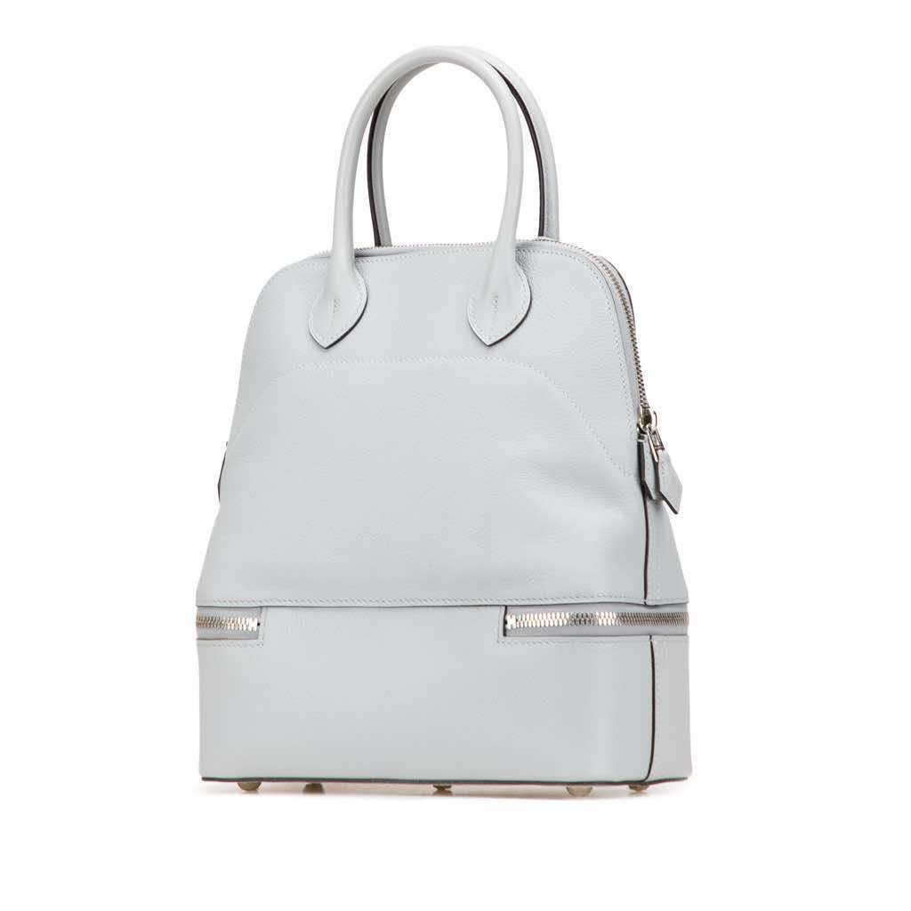 Hermès Evercolor Bolide Secret Bag Blue Leather Good condition - Back View