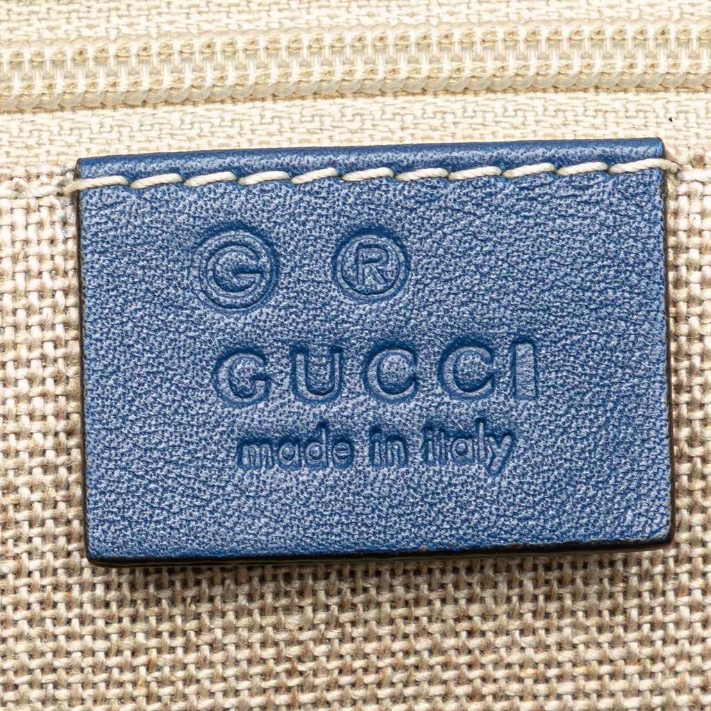 Gucci Small Microguccissima Joy Satchel Blue Leather Good - Box View