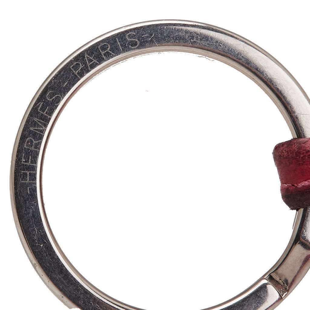 Hermès Milo Lambskin Carmen Key Ring Pink Leather Very good - Inside View