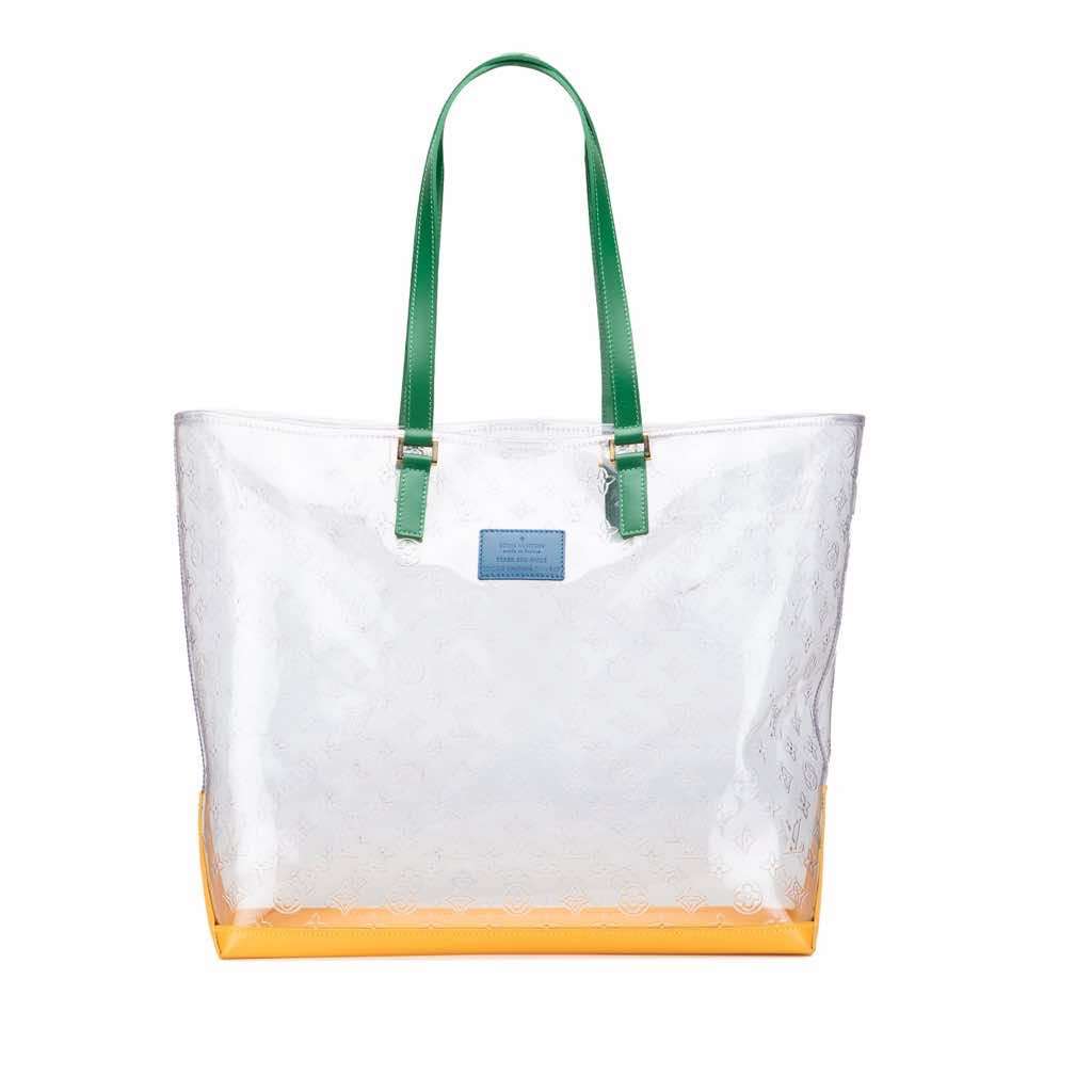 Louis Vuitton Limited Edition Brazil 500th Anniversary Monogram Vinyl Clear Cabas White Very good condition - Front View