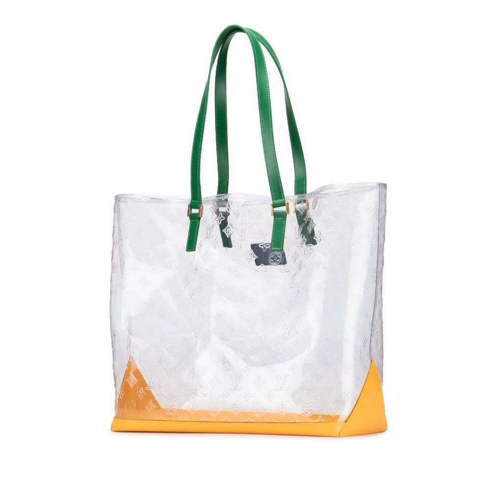 Louis Vuitton Limited Edition Brazil 500th Anniversary Monogram Vinyl Clear Cabas White Very good condition - Back View
