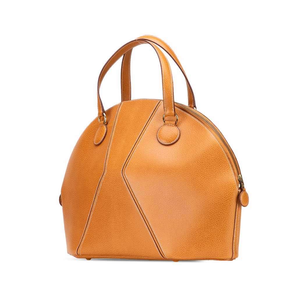 Hermès Peau Porc Il De Bowe Handbag Brown Leather Good condition - Back View