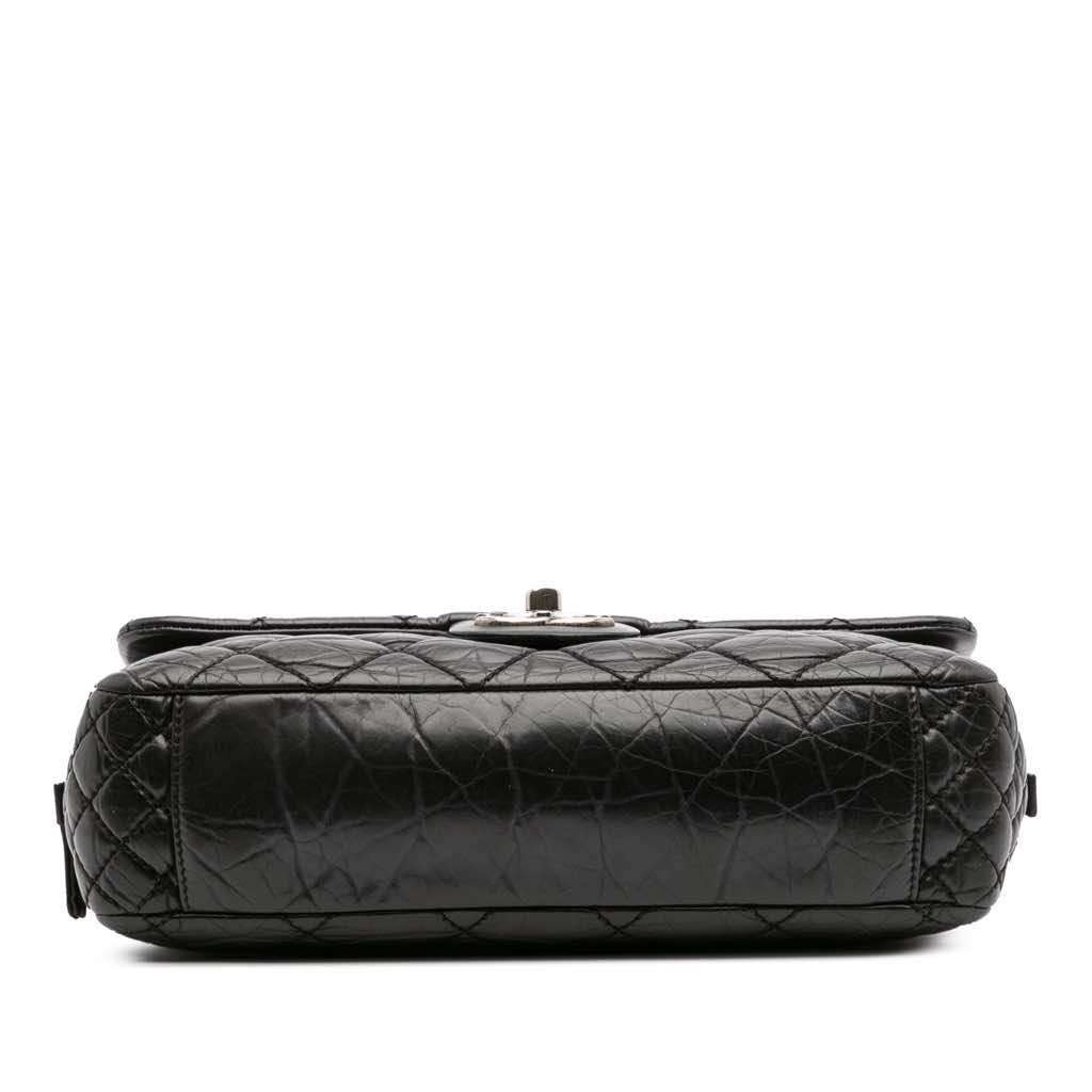 Chanel Jumbo Quilted Aged Calfskin Portobello Flap Black Leather Very good - Inside View