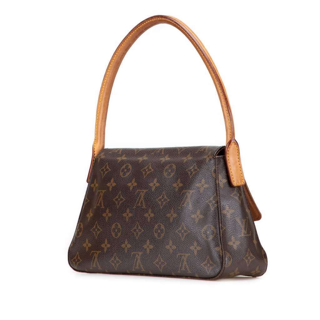 Louis Vuitton Monogram Mini Looping Brown Canvas Good - Back View