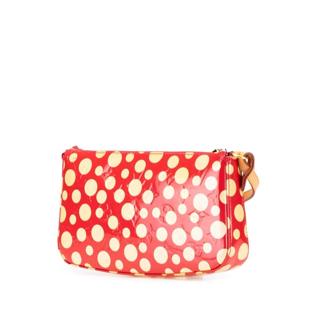 Louis Vuitton Yayoi Kusama Monogram Vernis Dots Infinity Pochette Accessoires Red Leather Very good - Back View