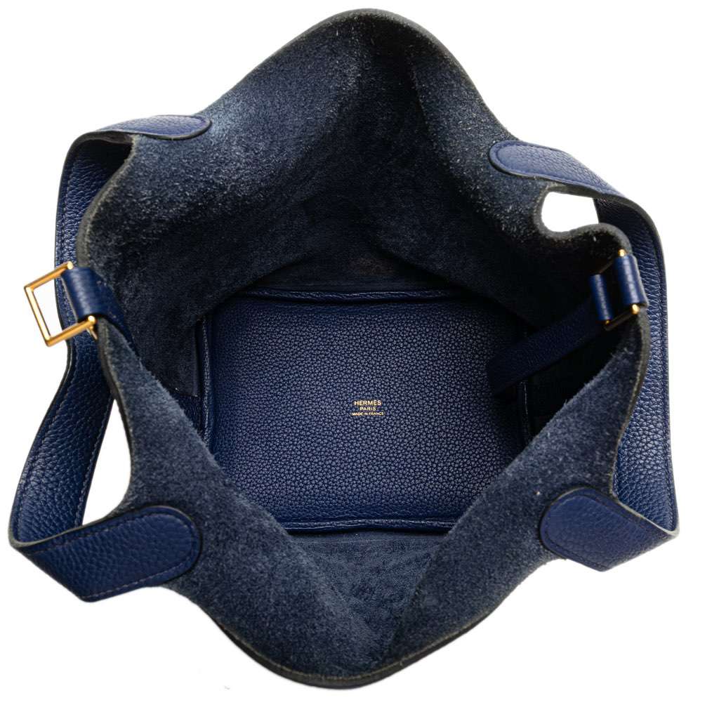 Hermès Clemence Picotin Lock 18 Blue Leather Good condition - Model View