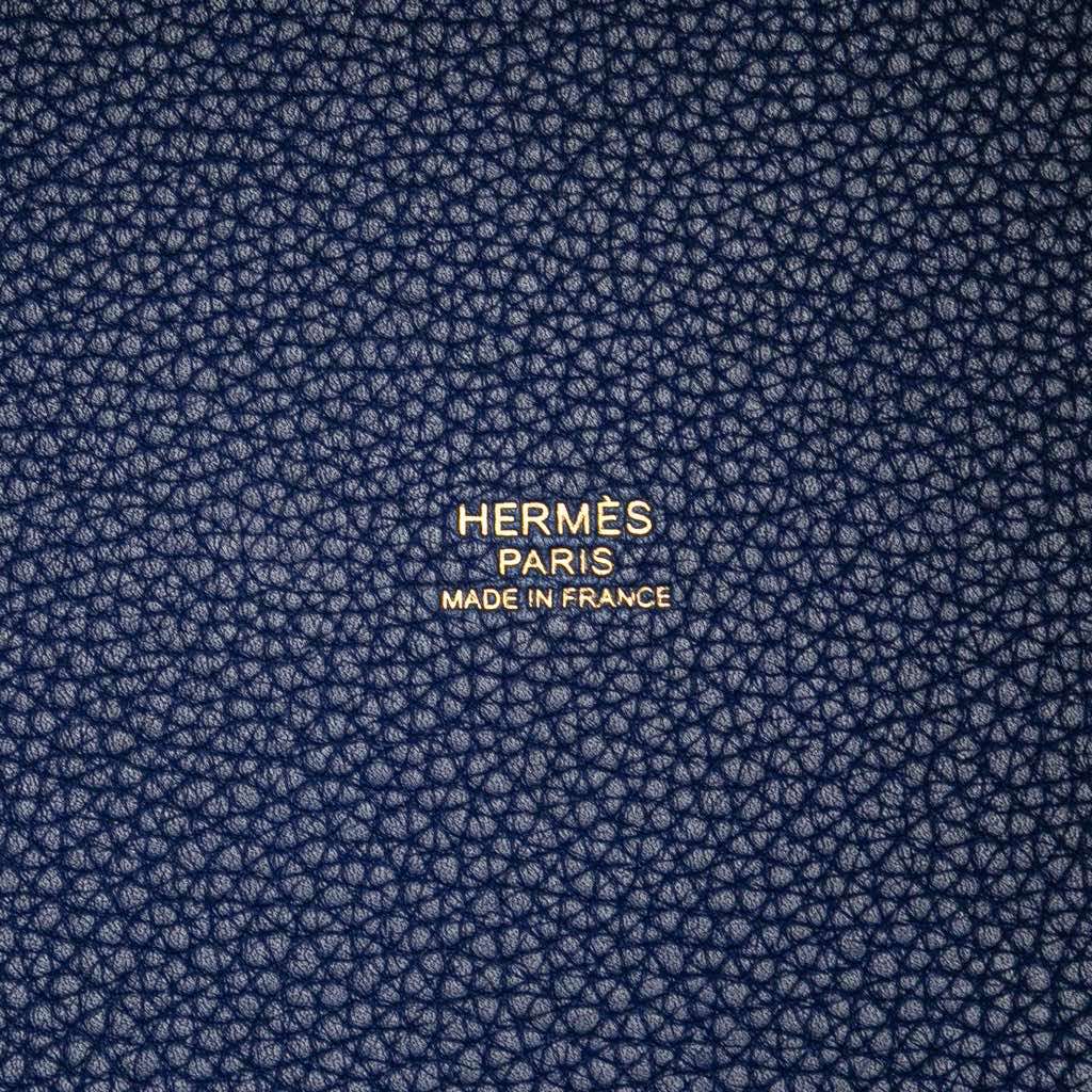 Hermès Clemence Picotin Lock 18 Blue Leather Good condition - Box View