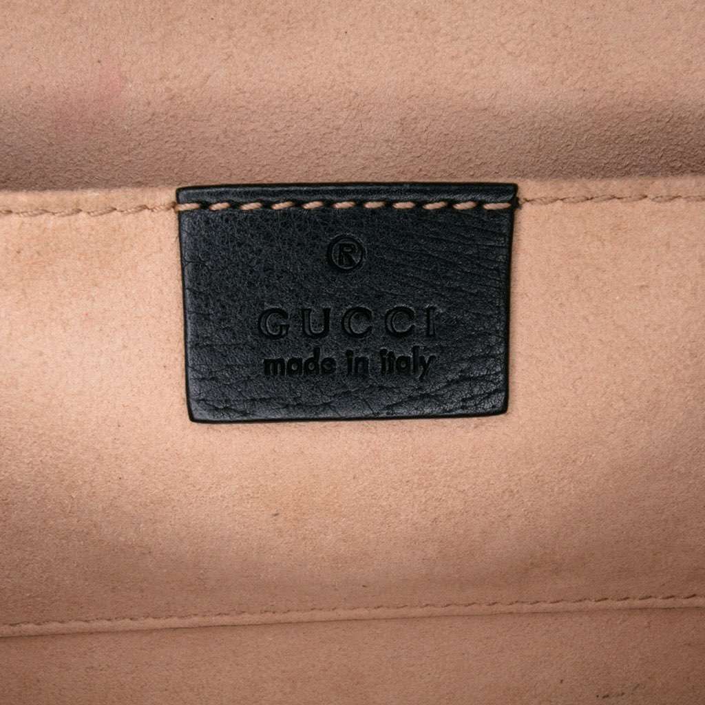 Gucci Small Leather Linea Totem Crystal Butterfly Crossbody Black Leather Good condition - Box View