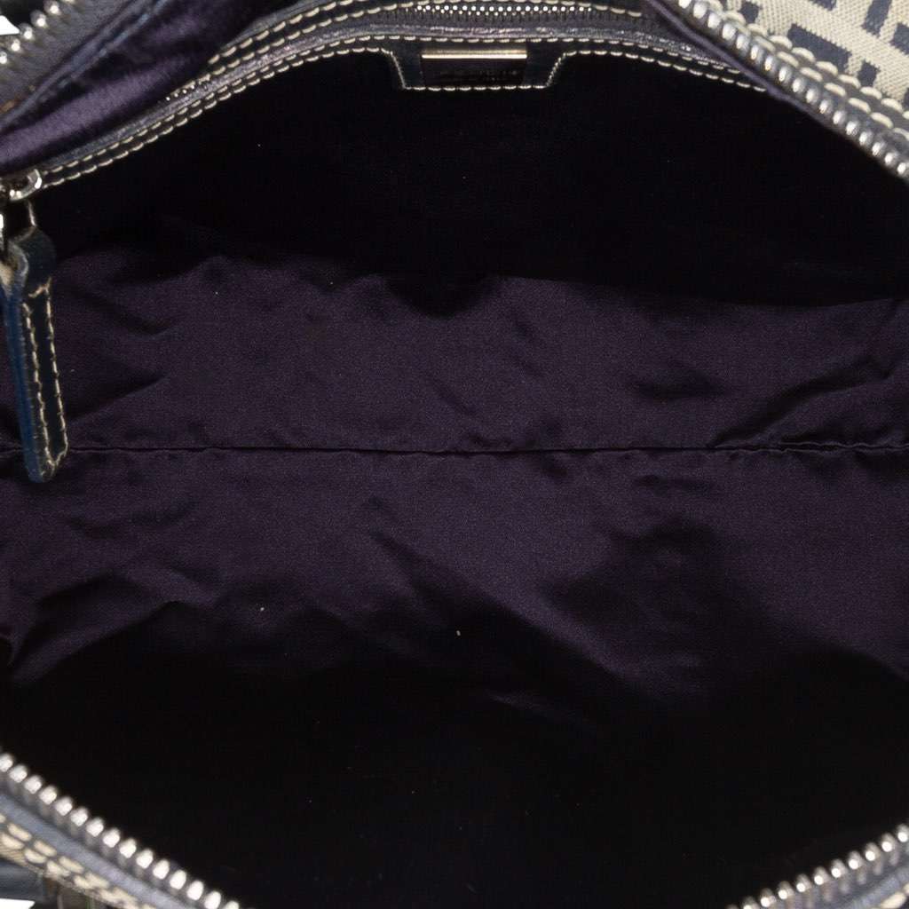 Fendi Zucchino Canvas Boston Bag Grey Canvas Good - Model View