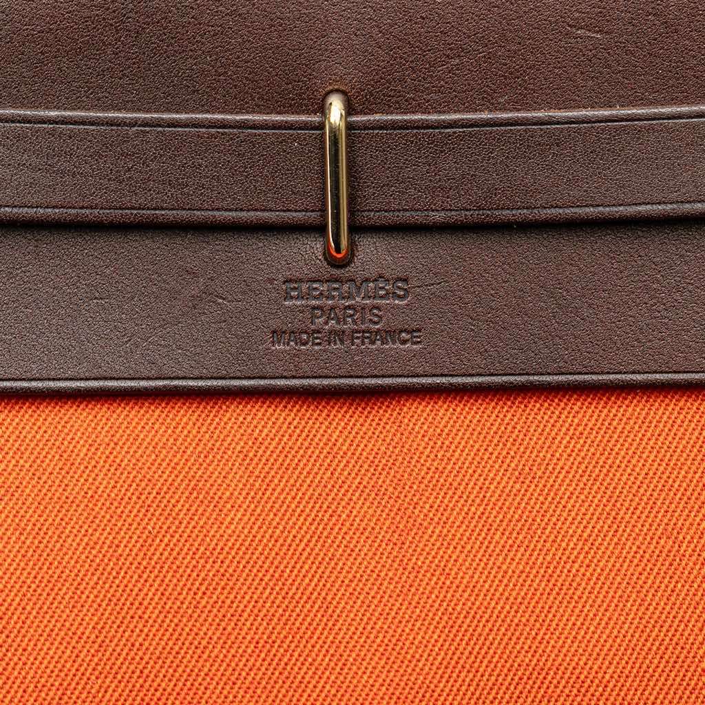 Hermès Toile Herbag TPM Orange Canvas Good condition - Box View