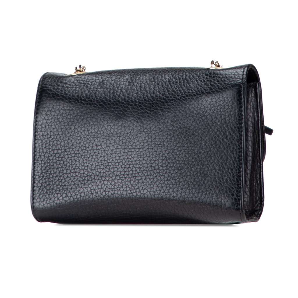 Gucci Small Leather Miss Bamboo Crossbody Black Leather Good condition - Back View