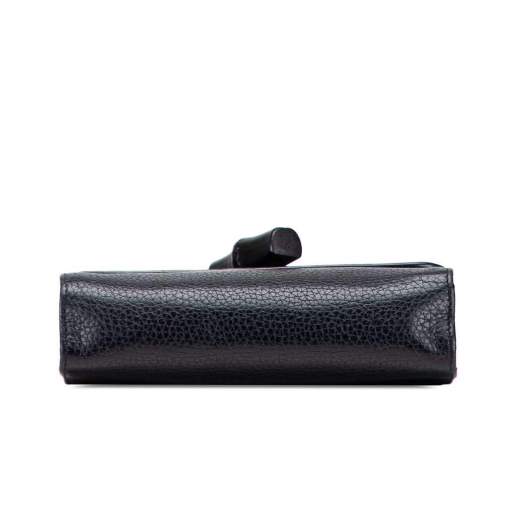 Gucci Small Leather Miss Bamboo Crossbody Black Leather Good condition - Inside View