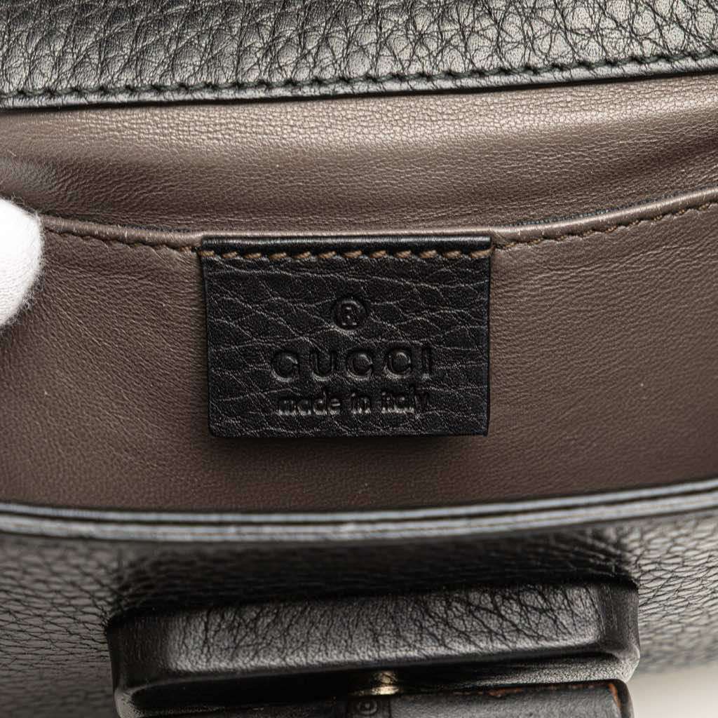 Gucci Small Leather Miss Bamboo Crossbody Black Leather Good condition - Box View