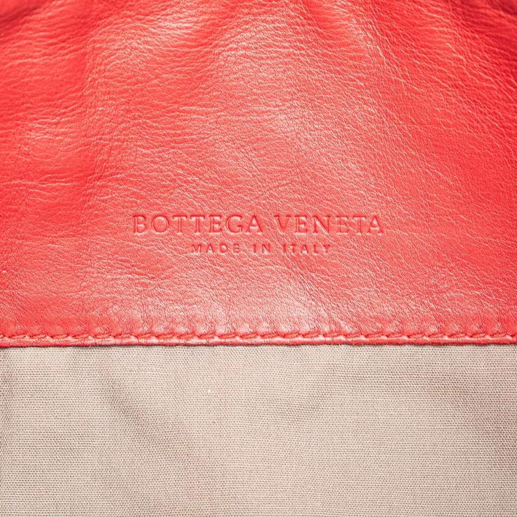 Bottega Veneta Nappa Intrecciato Flap Crossbody Red Leather Good condition - Box View