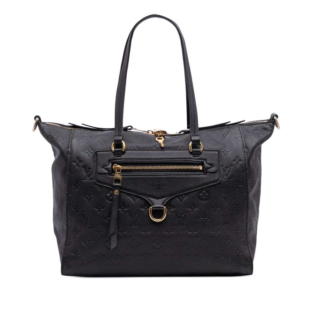 Louis Vuitton Monogram Empreinte Lumineuse PM Black Leather Good - Front View