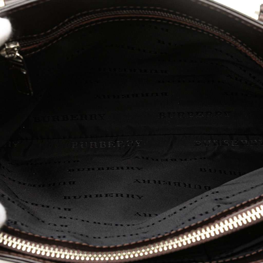 Burberry House Check Canvas Tote Brown Canvas Good condition - Model View