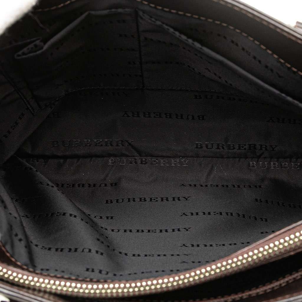 Burberry House Check Canvas Tote Brown Canvas Good condition - Box View