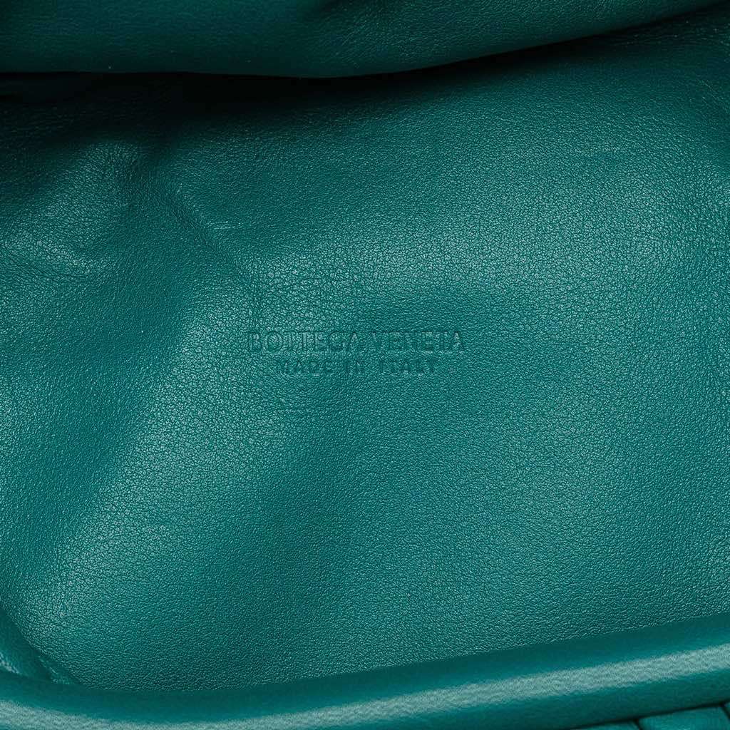 Bottega Veneta Lambskin Belt Chain Pouch Blue Leather Very good - Box View