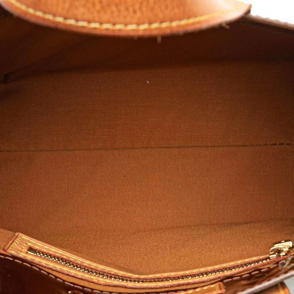 Louis Vuitton Monogram Vernis Reade PM Brown Leather Good - Model View