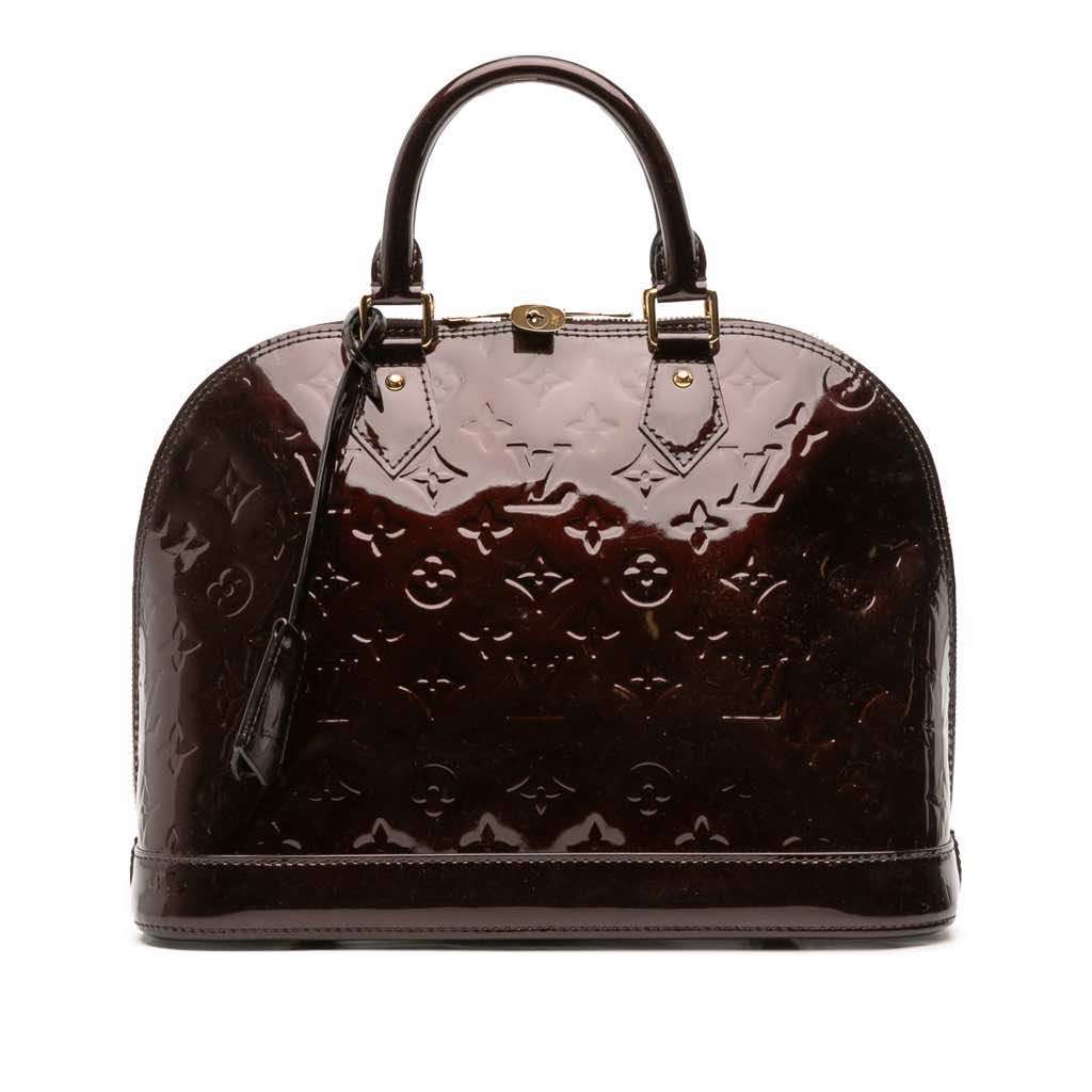 Louis Vuitton Monogram Vernis Alma PM Purple Leather Good condition - Front View