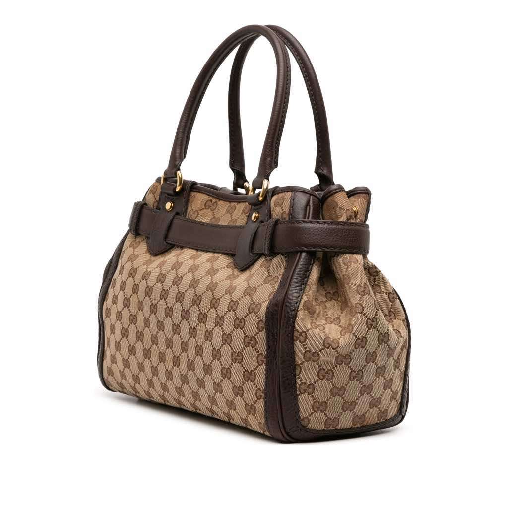 Gucci GG Canvas Running Tote Brown Canvas Good condition - Back View
