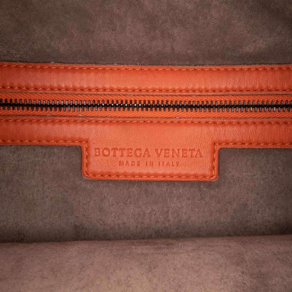 Bottega Veneta Small Nappa Intrecciato Veneta Hobo Orange Leather Good - Box View
