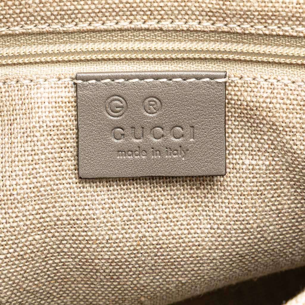 Gucci Small Microguccissima Bree Satchel Grey Leather Very good - Box View