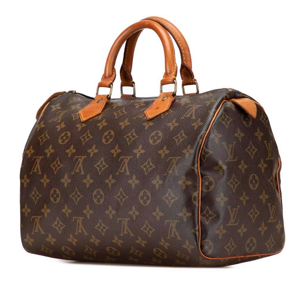 Louis Vuitton Monogram Speedy 30 Brown Canvas Fair - Back View