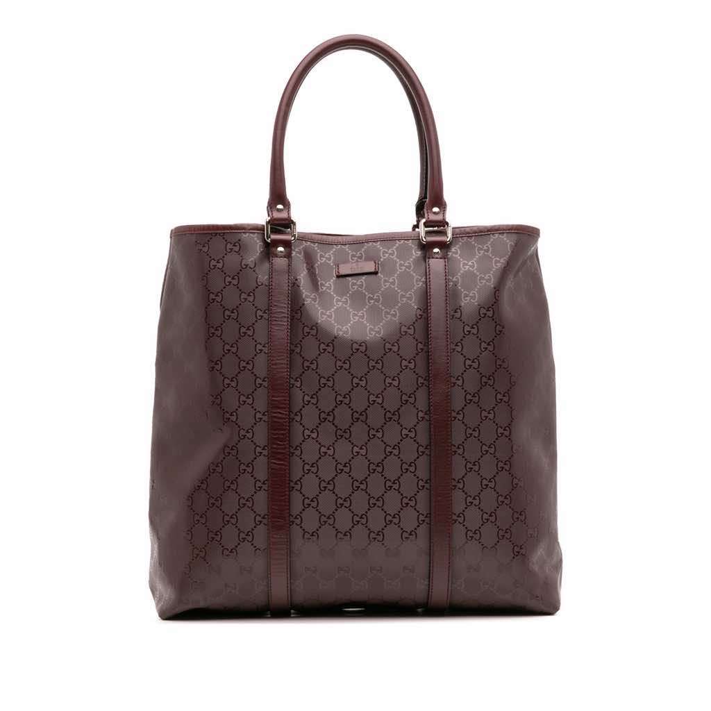 Gucci GG Imprime Joy Vertical Tote Red Canvas Good - Front View