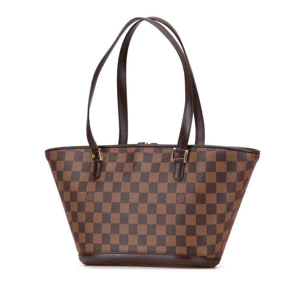 Louis Vuitton Damier Ebene Manosque PM Brown Canvas Good - Back View