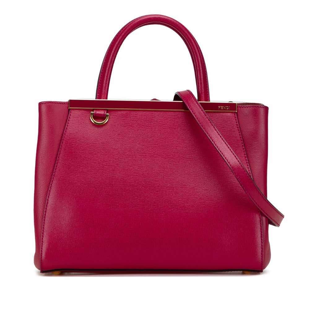 Fendi Leather Petit 2Jours Pink Leather Good - Front View
