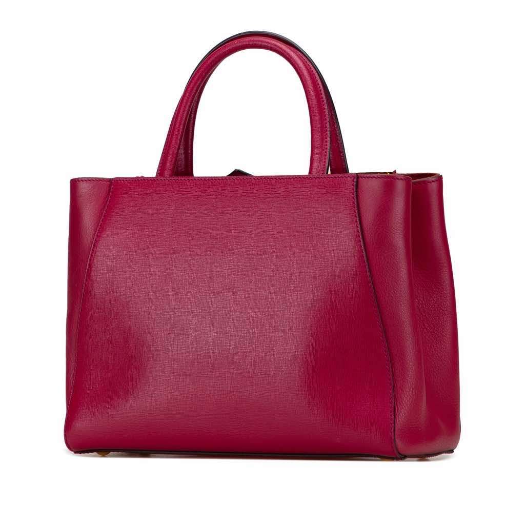 Fendi Leather Petit 2Jours Pink Leather Good - Back View
