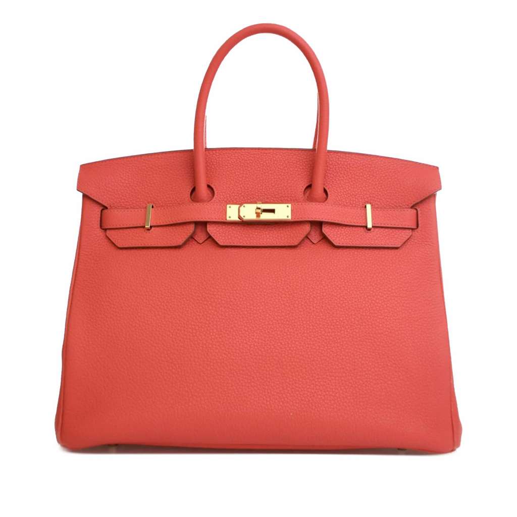 Hermès Togo Birkin Retourne 35 Pink Leather Good condition - Front View