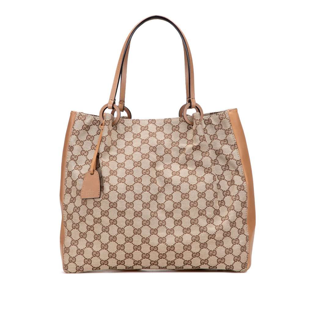 Gucci GG Canvas Tote Brown Canvas Good condition - Front View