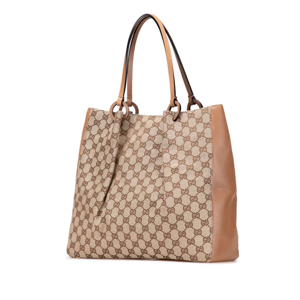Gucci GG Canvas Tote Brown Canvas Good condition - Back View