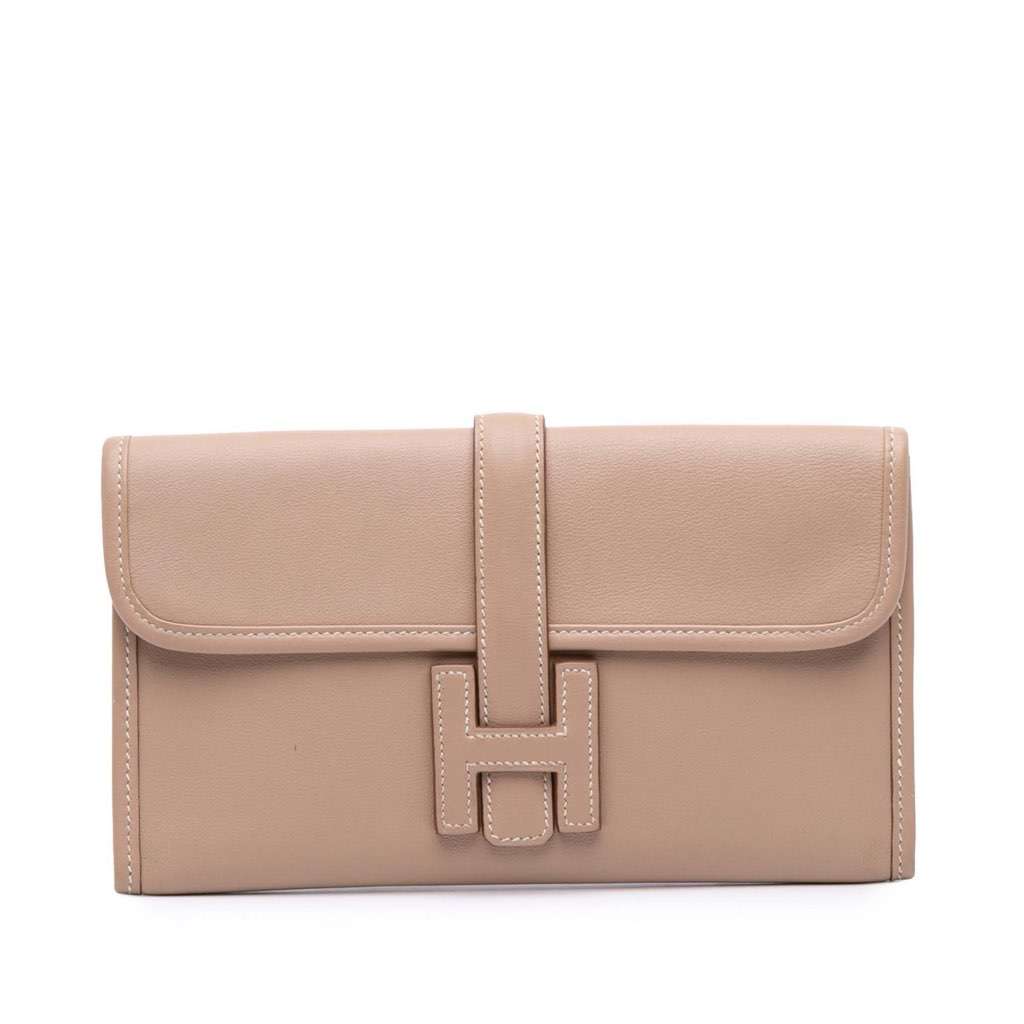 Hermès Swift Jige Duo Brown Leather Good condition - Front View