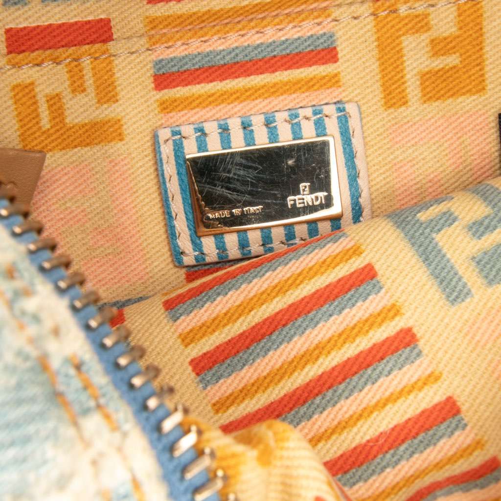 Fendi Zucca Denim Crossbody Blue Canvas Very good - Box View