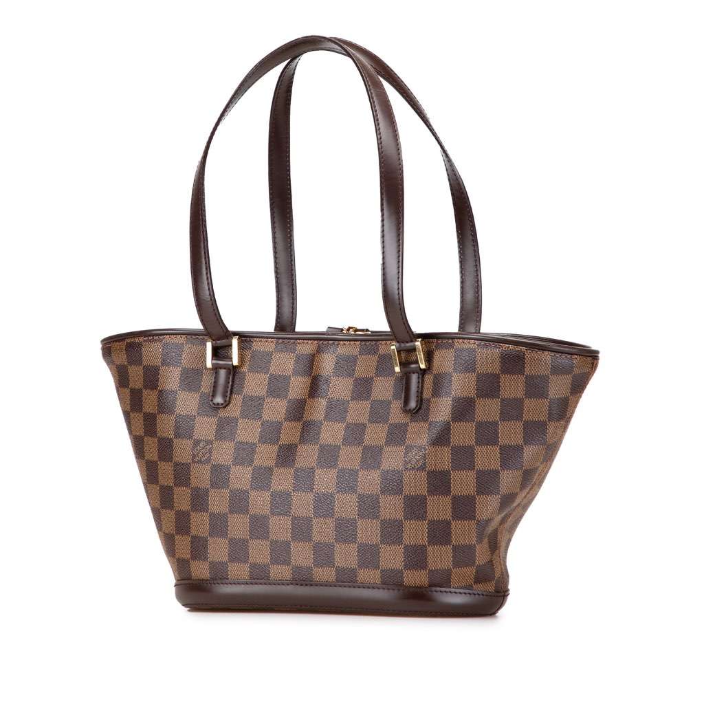 Louis Vuitton Damier Ebene Manosque PM Brown Canvas Very good - Back View