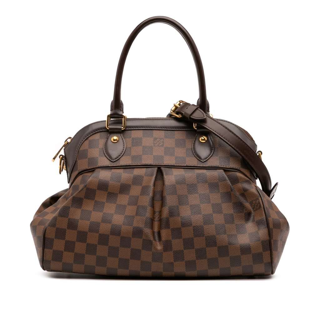 Louis Vuitton Damier Ebene Trevi PM Brown Canvas Good - Front View