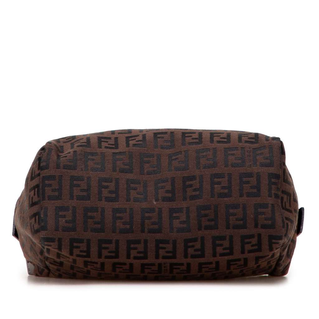Fendi Mini Zucchino Canvas Handbag Brown Canvas Very good - Inside View