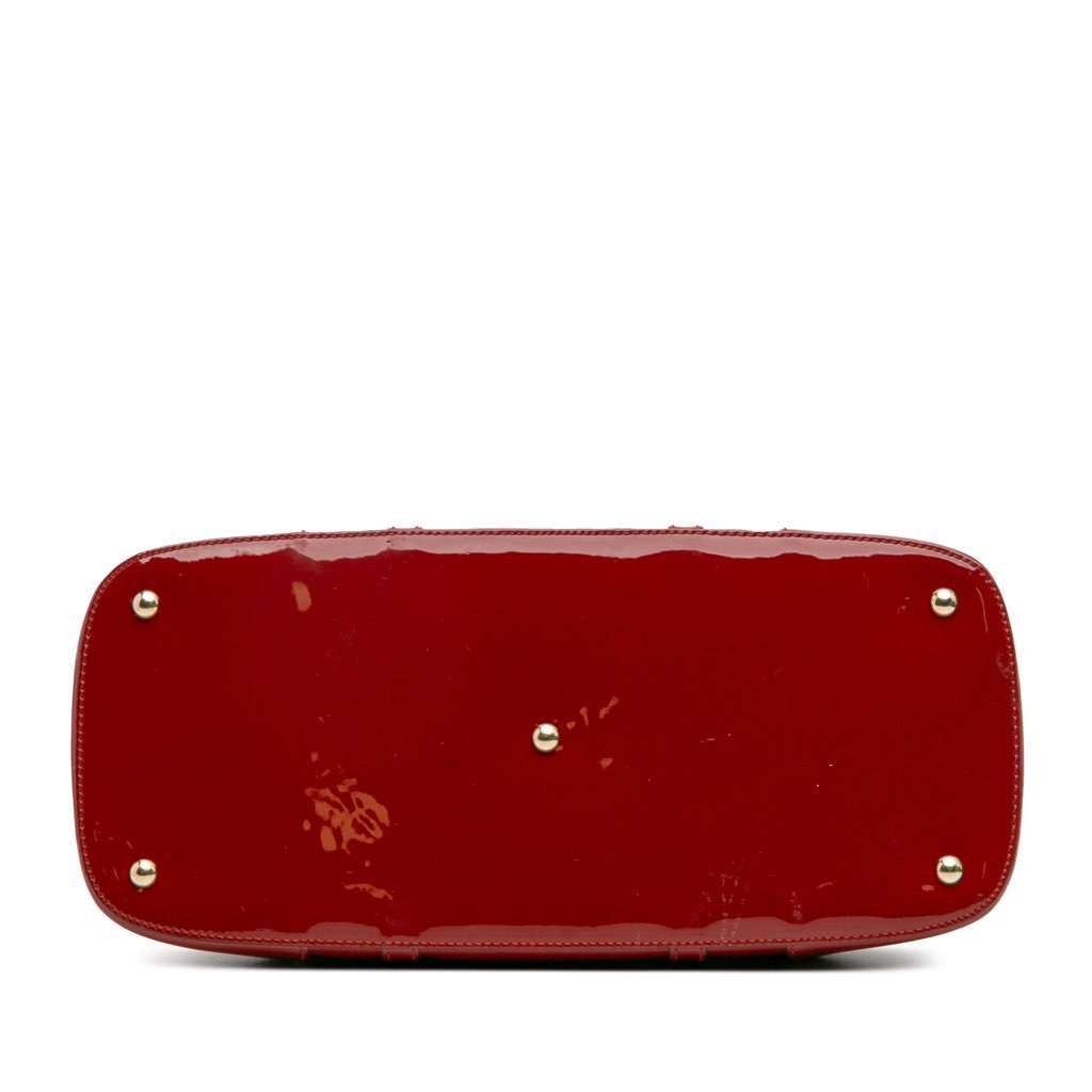 Gucci Large Microguccissima Patent Nice Dome Top Handle Bag Red Leather Good - Inside View