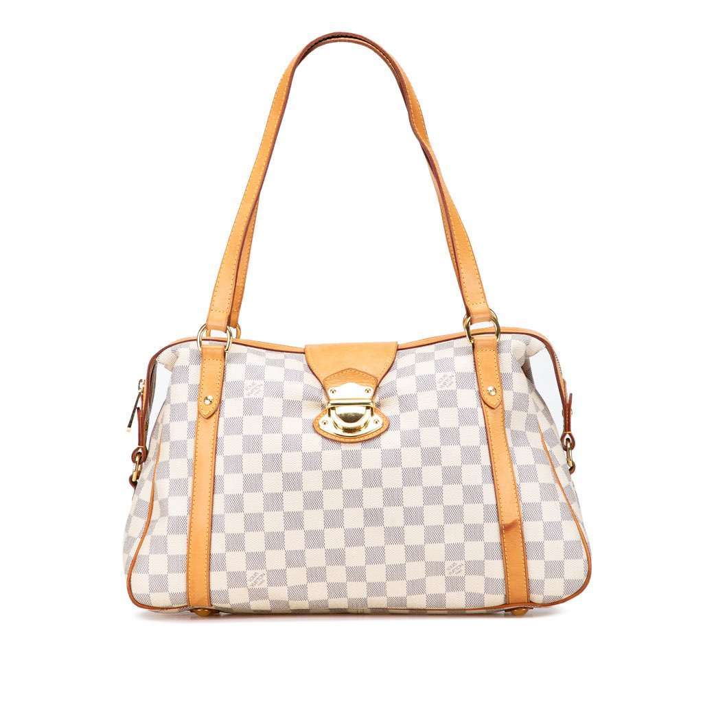 Louis Vuitton Damier Azur Stresa PM White Canvas Good - Front View