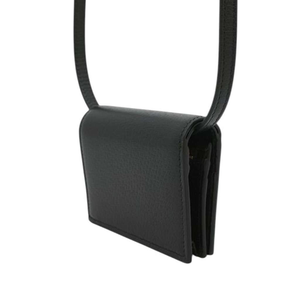 Gucci Adidas Leather Horsebit Wallet on Strap Black Leather Good - Back View