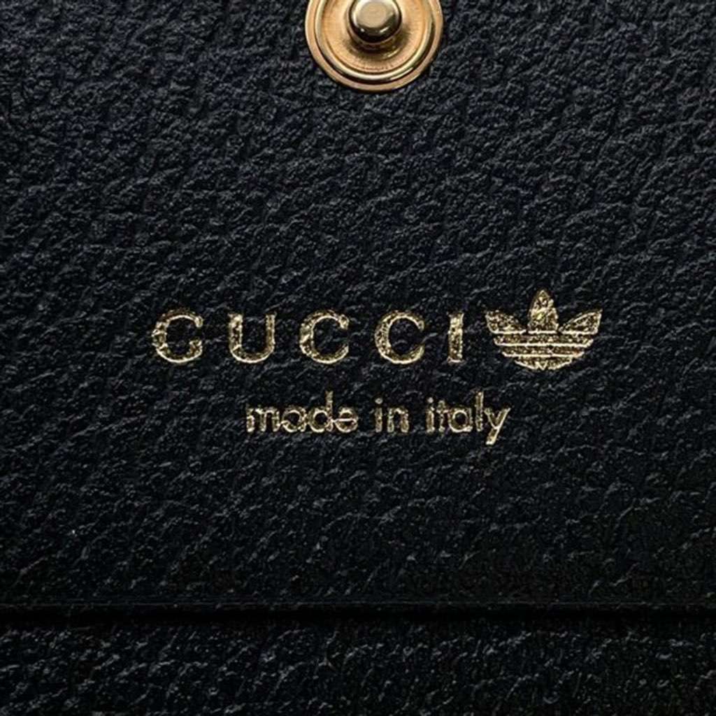 Gucci Adidas Leather Horsebit Wallet on Strap Black Leather Good - Box View