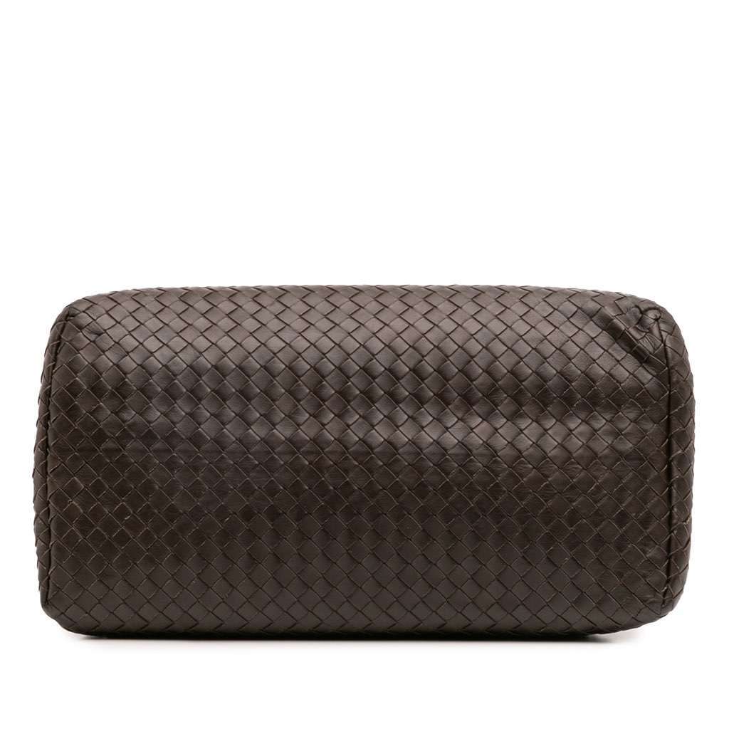 Bottega Veneta Medium Nappa Intrecciato Roma Tote Brown Leather Good - Inside View