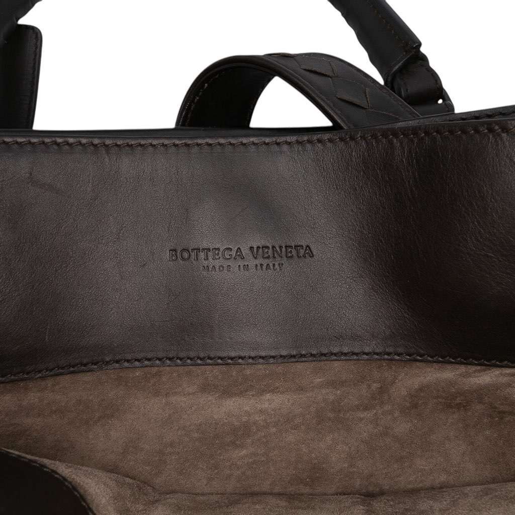 Bottega Veneta Medium Nappa Intrecciato Roma Tote Brown Leather Good - Box View