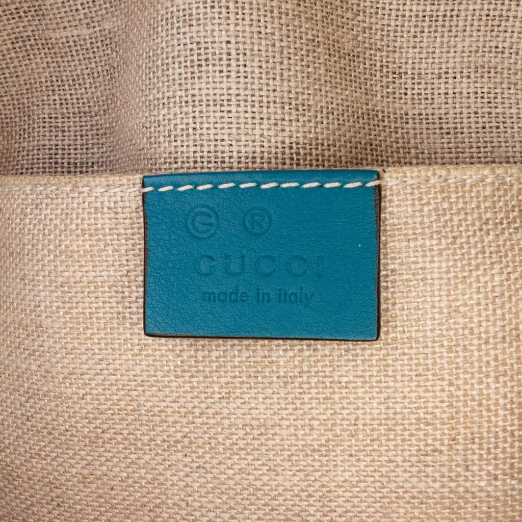 Gucci Mini Microguccissima Dome Satchel Blue Leather Good - Box View