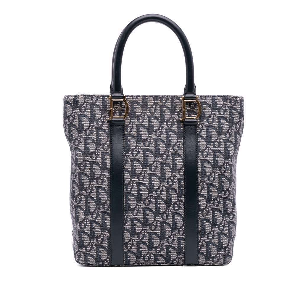 Dior Diorissimo Trotter Canvas Tote Blue Canvas Very good - Front View