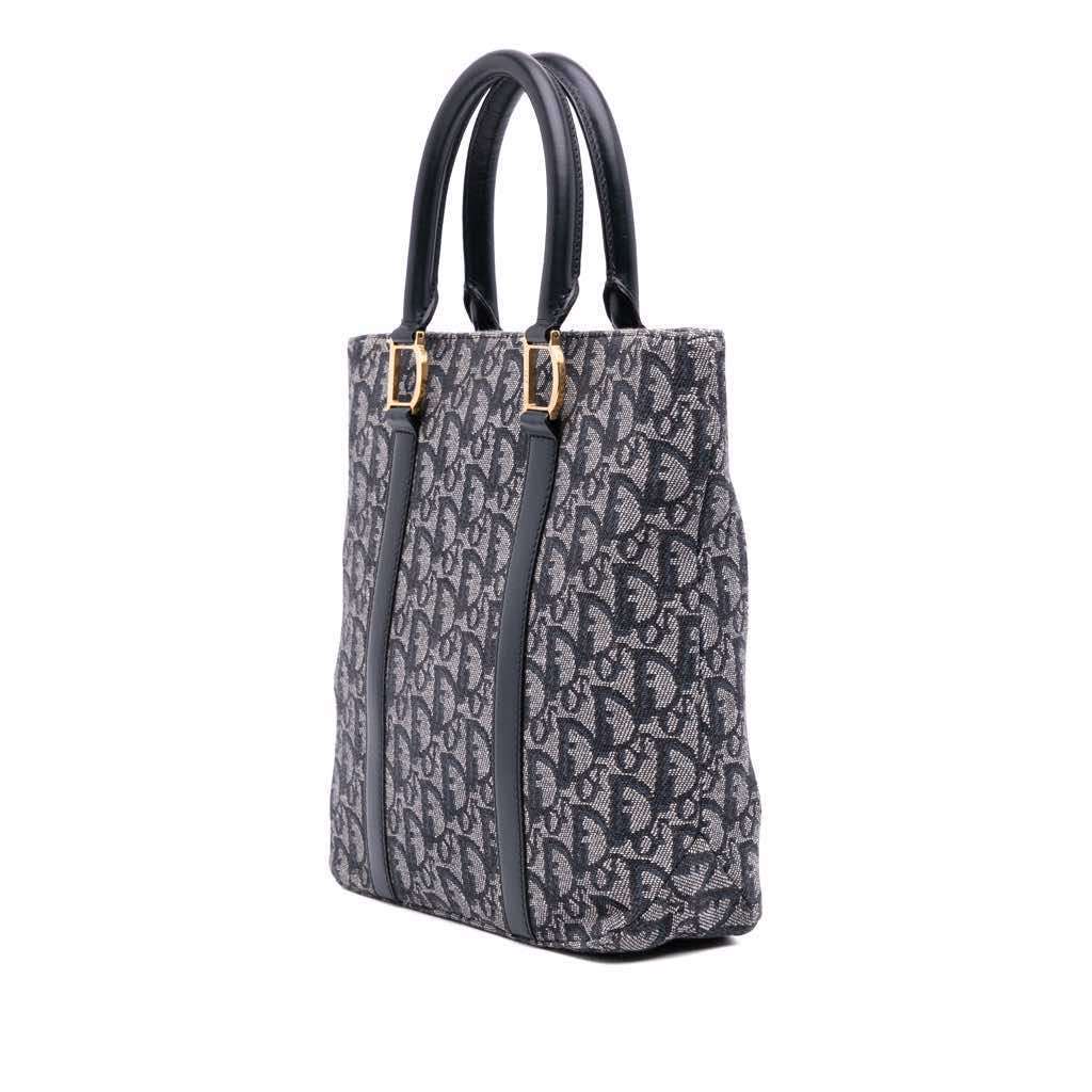Dior Diorissimo Trotter Canvas Tote Blue Canvas Very good - Back View